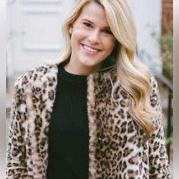 Faux Fur Leopard 🐆 Animal Print Mid-Length Vintage Coat Mob Wife Cool Buttons ✧ - Picture 14 of 15